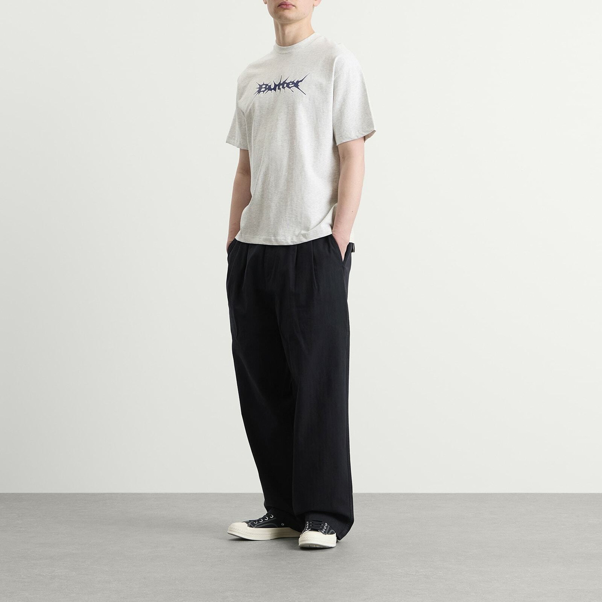 Butter Goods Men's Nail Logo T-Shirt in Ash