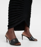 Alaïa Oeillets embellished leather sandals