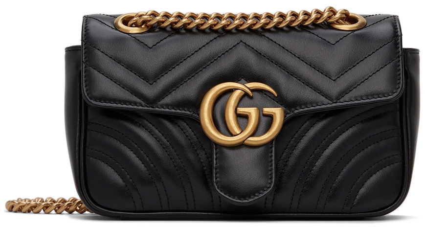 Gucci Black Mini GG Marmont 2.0 Shoulder Bag Gucci