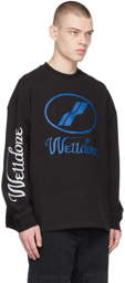 We11done Black Print Logo T-Shirt