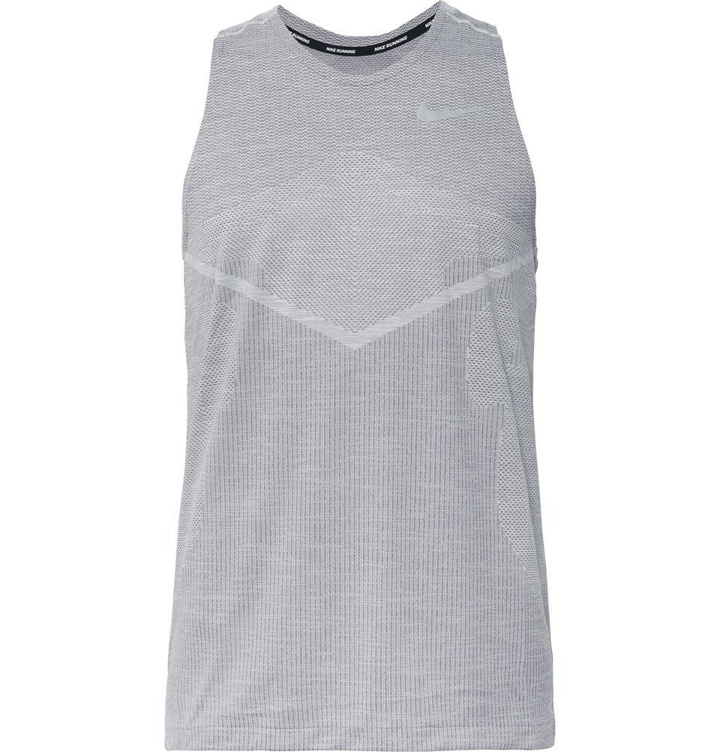 Photo: Nike Running - TechKnit Cool Dri-FIT Tank Top - Gray