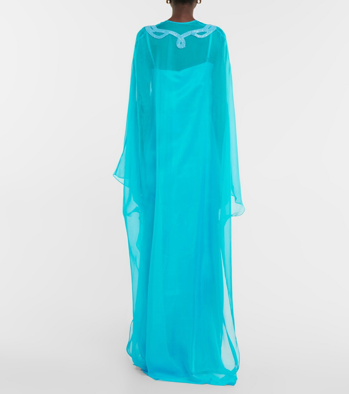 Safiyaa Embellished silk chiffon kaftan