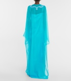 Safiyaa Embellished silk chiffon kaftan
