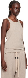 Fear of God ESSENTIALS Beige Bonded Tank Top