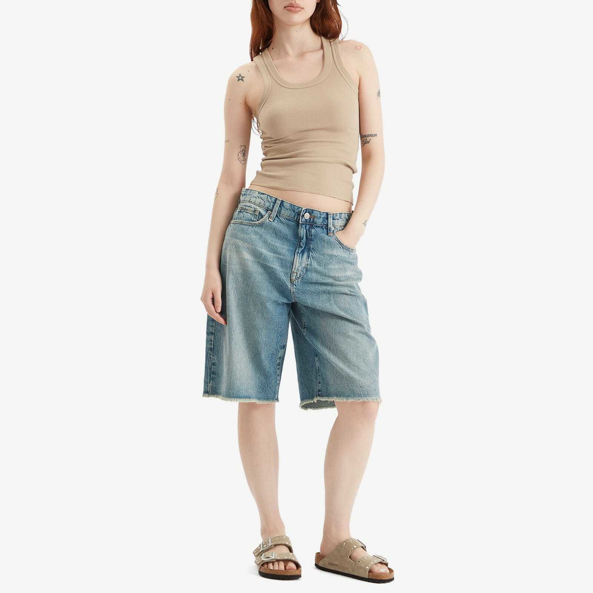 Good American Women's Good Standard Ease Bermuda Shorts in Indigo