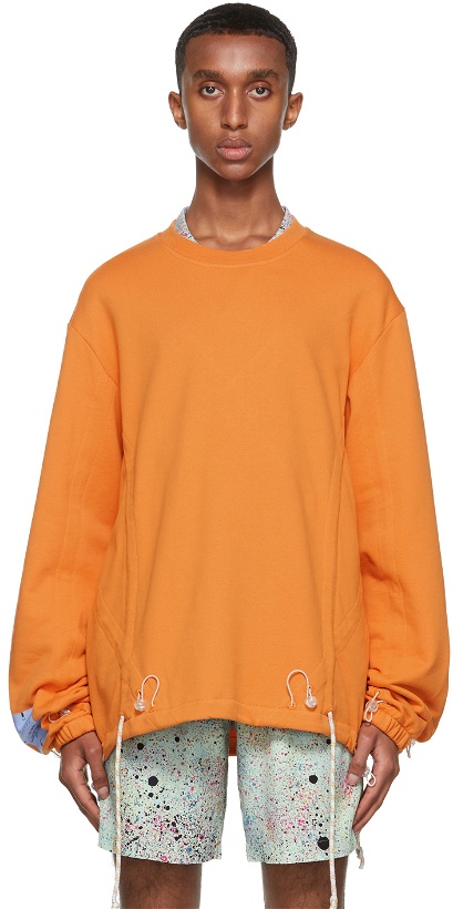 Photo: MCQ Orange Drawstring Dune Sweatshirt