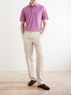 Zegna - Cotton-Jersey Polo Shirt - Pink