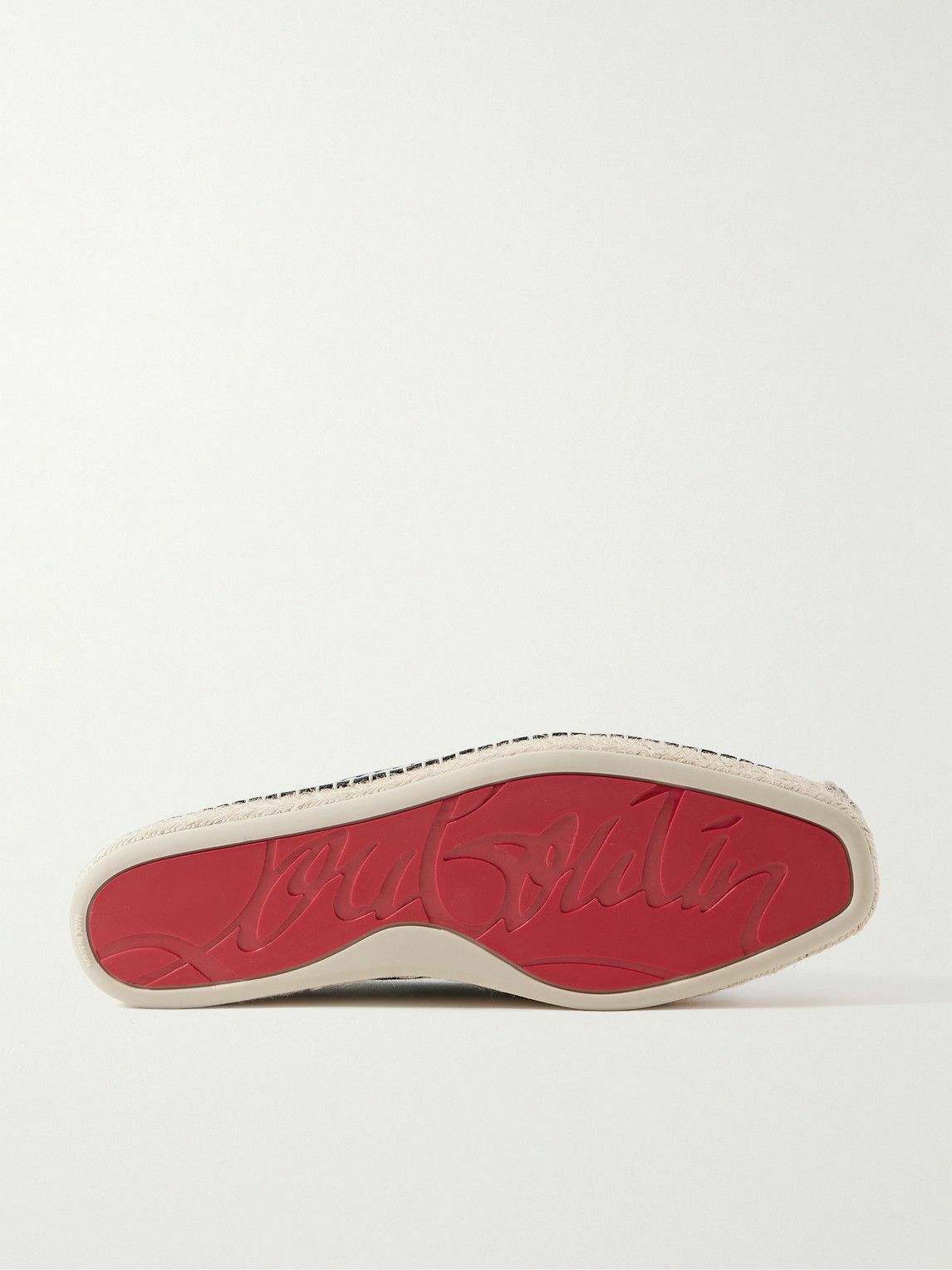 Christian Louboutin - Nanou Logo-Appliquéd Canvas Espadrilles - Blue