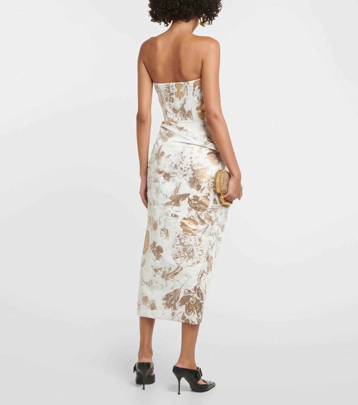 Alexander McQueen Asymmetric brocade gown Alexander McQueen