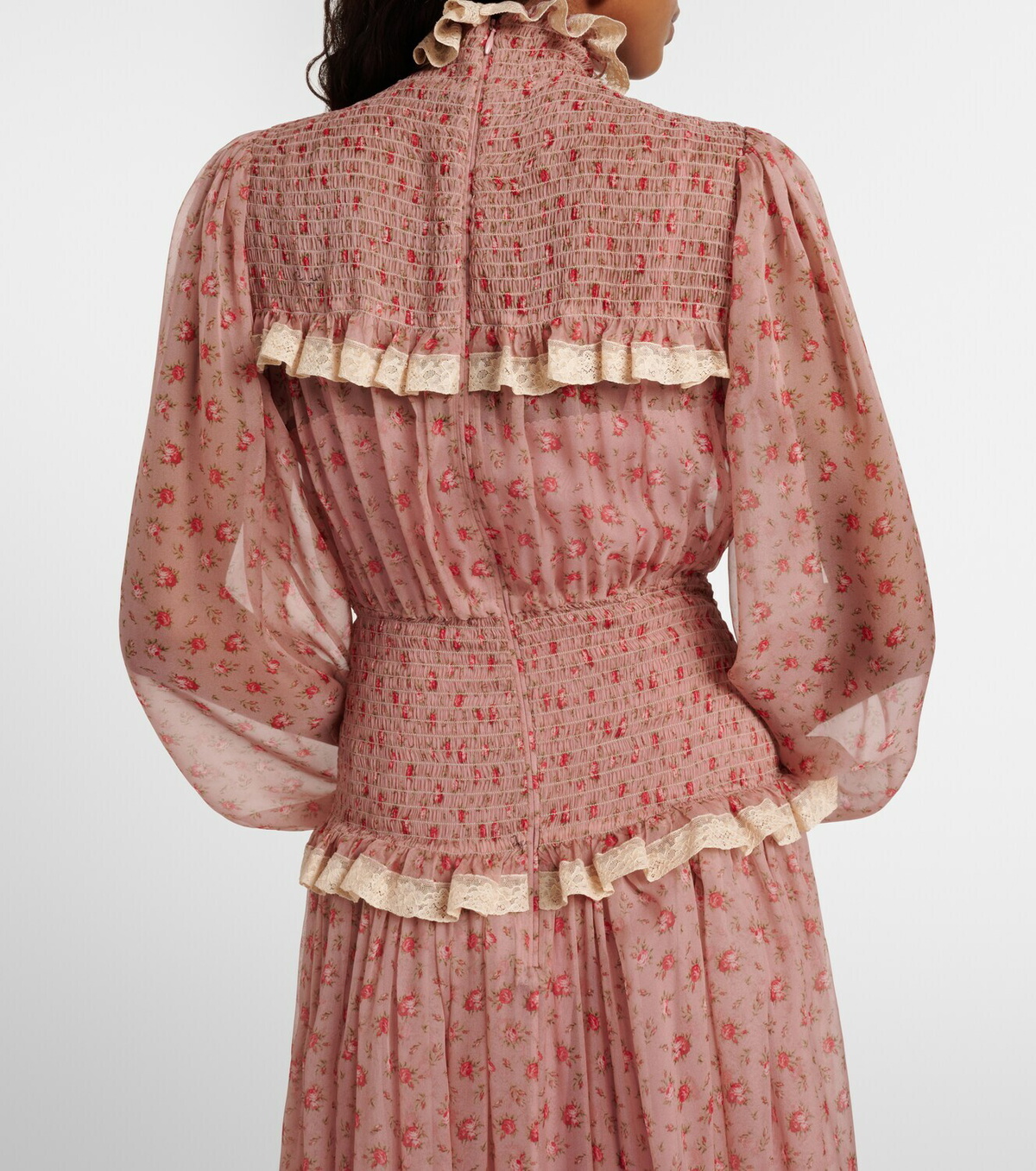 Dolce&Gabbana Floral silk and cotton chiffon gown
