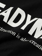 READYMADE - Logo-Print Embroidered Cotton-Blend Jersey Hoodie - Black