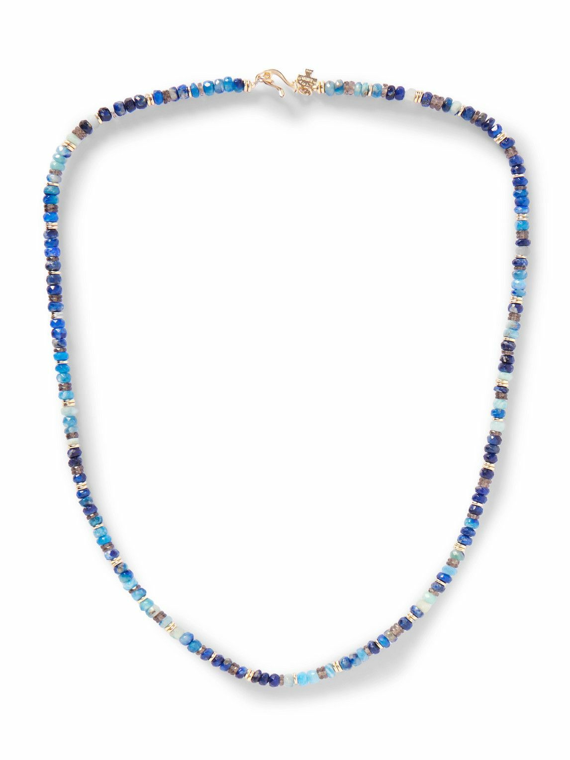 Peyote Bird - Night Owl Gold-Plated Spinel, Apatite and Ethiopian Opal Beaded Necklace