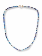 Peyote Bird - Night Owl Gold-Plated Spinel, Apatite and Ethiopian Opal Beaded Necklace