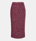 Alessandra Rich Sequined tweed midi skirt