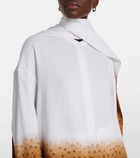 Loewe Printed bow-detail jersey shirt