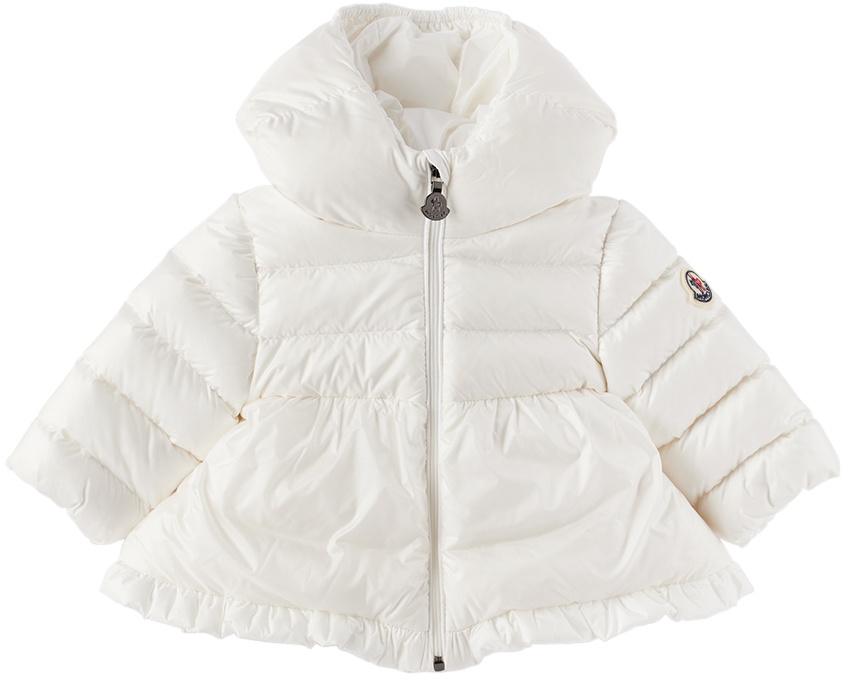 Moncler Enfant Baby White Odile Down Jacket Moncler Enfant 