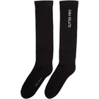 Rick Owens Black Glitter Socks