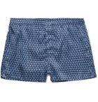 Derek Rose - Brindisi Printed Silk Boxer Shorts - Blue