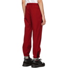 Prada Red Poplin Divisa Trousers