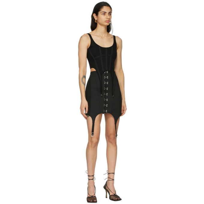 Off-White Corset Garter Miniskirt by Dion Lee on Sale
