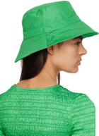 GANNI Green Logo Bucket Hat