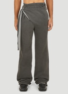 Wrap Front Track Pants in Grey