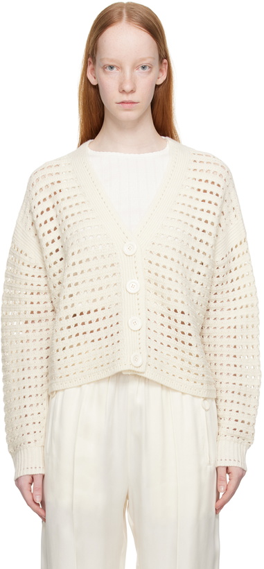 Photo: See by Chloé Off-White Y-Neck Cardigan
