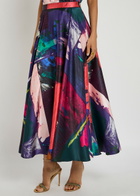 Roksanda Ameera Printed Silk-satin Midi Skirt Multi Print