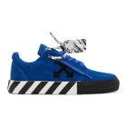 Off-White Blue and Black Vulcanized Low Sneakers