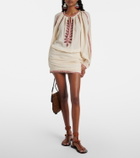 Marant Etoile Ludy embroidered cotton minidress
