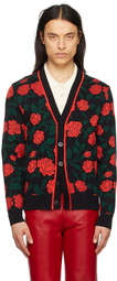 Ernest W. Baker Black Rose Cardigan