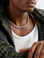 PATTARAPHAN - Textured Rhodium-Plated Sterling Silver Necklace
