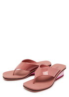 Chloe Swimming Cool 45 Patent Leather Wedge Sandals Pink