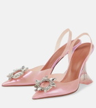 Amina Muaddi - Begum embellished slingback pumps