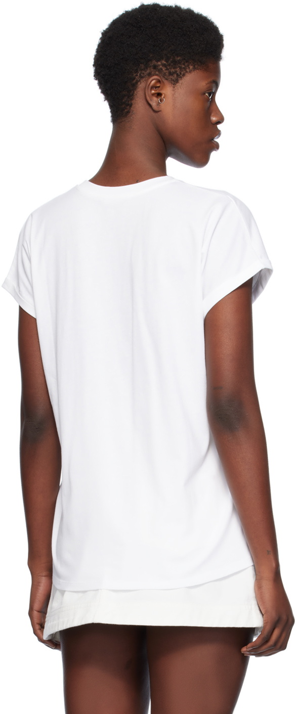 Balmain White Flocked T-Shirt