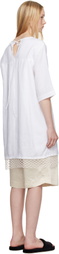 Maria McManus White T-shirt Cocoon Macrame Minidress