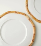 Les-Ottomans Bamboo set of 2 ceramic charger plates