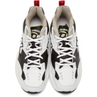 New Balance White and Black 608 Sneakers