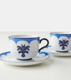 Aquazzura Casa Jaipur set of 2 teacups and saucers