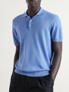 Altea - Linen and Cotton-Blend Polo Shirt - Blue