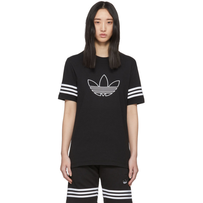 Photo: adidas Originals Black Outline Trefoil T-Shirt