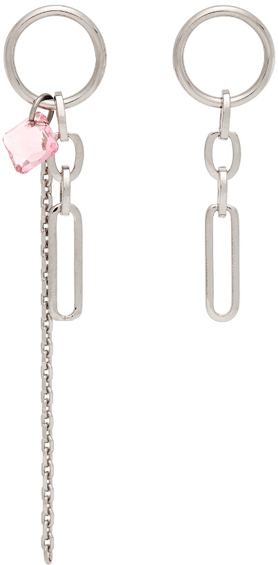 Photo: Justine Clenquet SSENSE Exclusive Silver & Pink Paloma Earrings