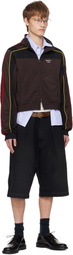 Martine Rose Brown Shrunken Track Jacket