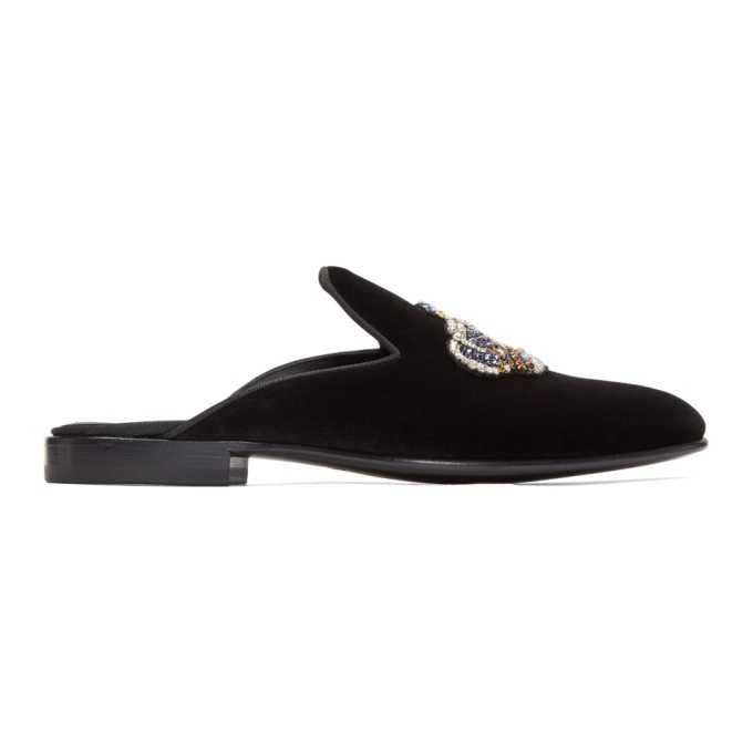 Photo: Versace Black Crown Open Loafers