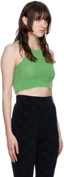 AMBUSH Green Fuzzy Tank Top