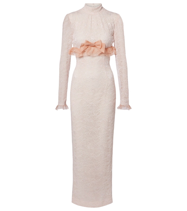 Photo: Alessandra Rich Bow-detail lace gown