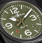 Bell & Ross - BR 03-92 Military Type 42mm Ceramic and Rubber Watch, Ref. No. BR0392‐MIL-CE - Green