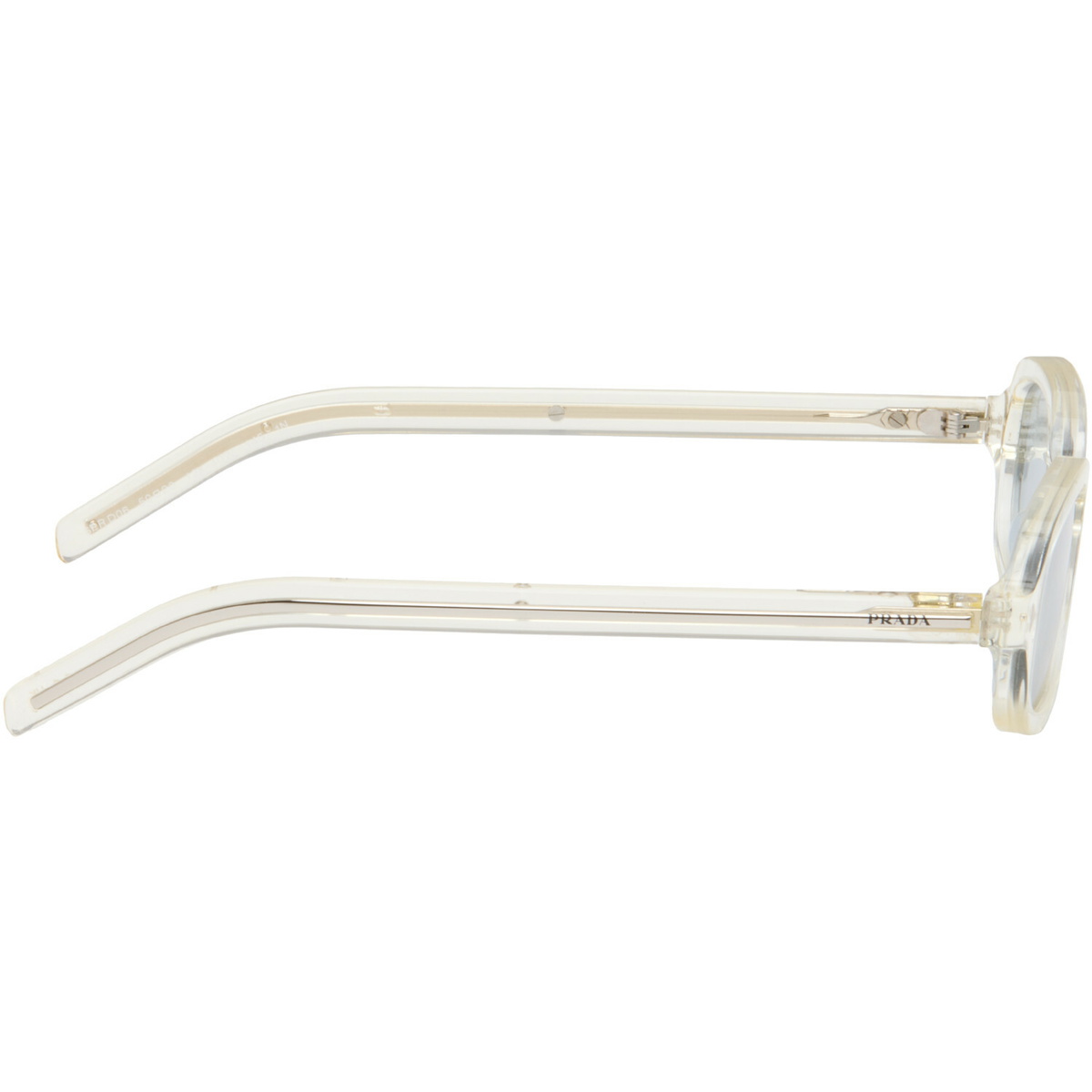 Prada Eyewear Transparent Iconic Metal Plaque Sunglasses