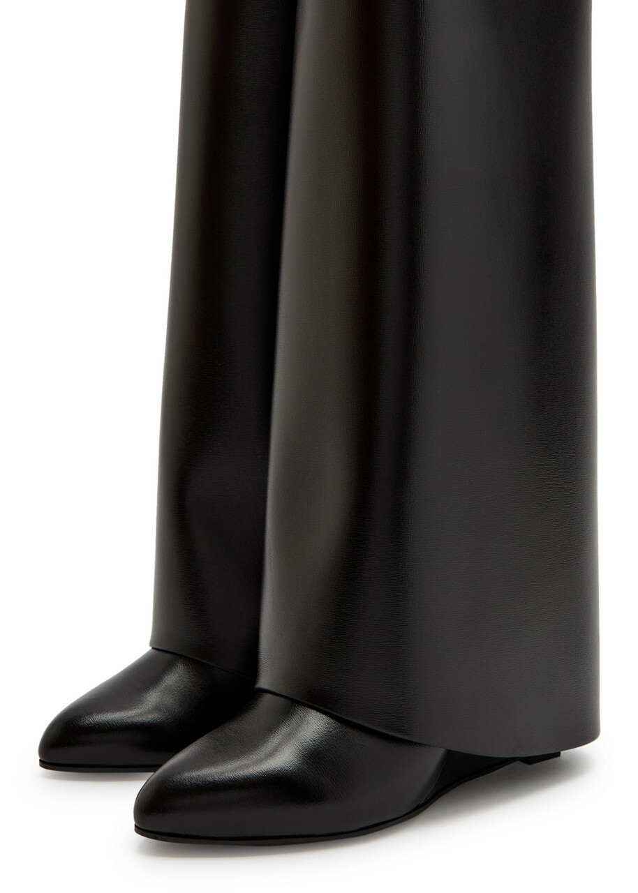 Givenchy Shark Lock 90 Leather Knee-high Boots Black