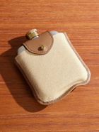 Ralph Lauren Home - Garrett Silver- and Gold-Tone Flask with Leather and Canvas Case